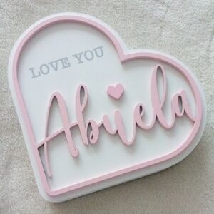 LOVE YOU ABUELA WOODEN HEART KEEPSAKE. NEW!